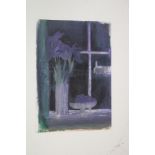 Ian Laurie - oil and acrylic "Newlyn Iris", signed,