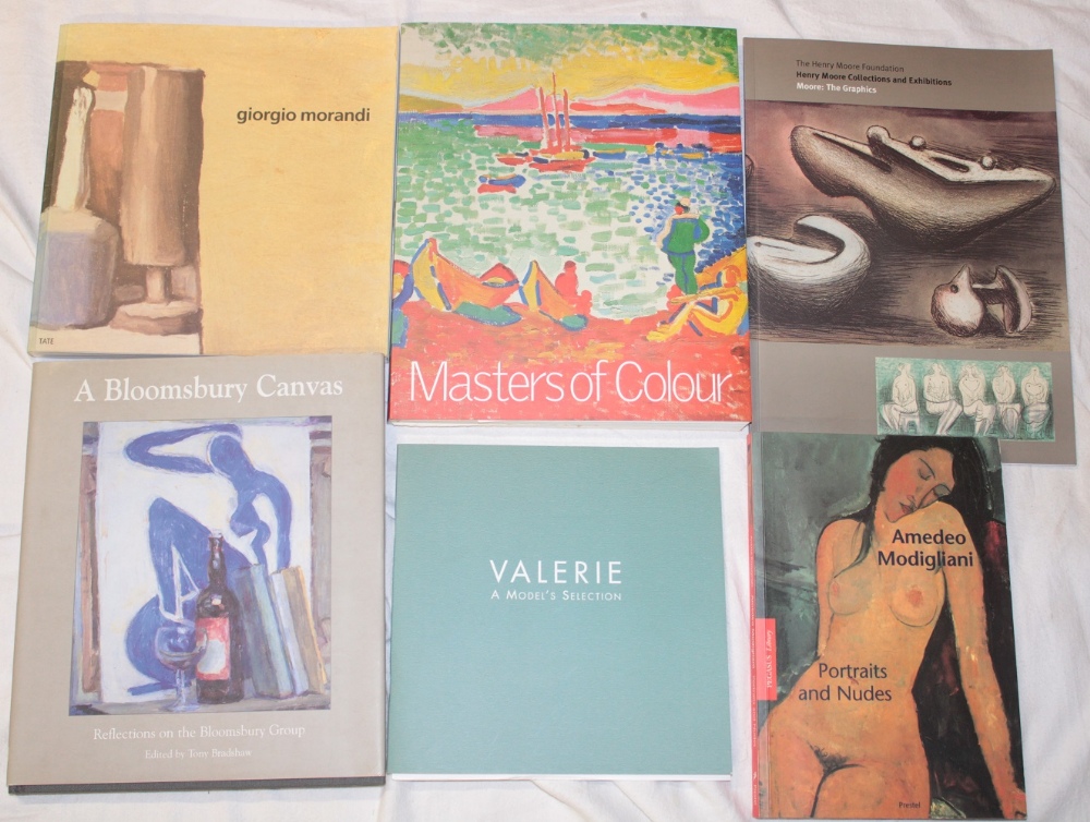 Various art related volumes including Georgio Morindi, Henry Moore Collections and Exhibitions,