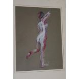 Robin Holtom - pastel A study of a nude female,