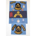 Two displays of Cornwall Civil Defence and 2nd War Home Service insignia including Civil Defence