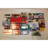 A selection of mint and boxed diecast vehicles including Corgi Colin McRae motor sport vehicle,