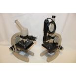 Two monocular microscopes by Vickers Instruments