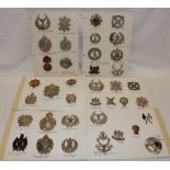 A collection of over 35 various Scottish Military cap badges including Gordon Highlanders, KOSB,