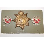 A DCLI brass valise badge and two variations of the DCLI Ordinary Ranks cap badge