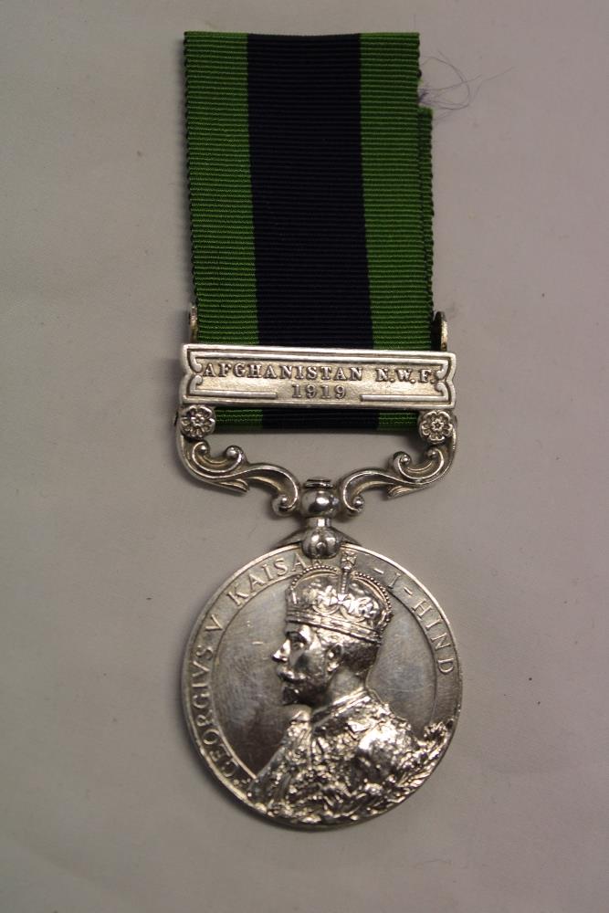 An Indian General Service medal 1908-1935 with Afghanistan NWF 1919 bar awarded to No.