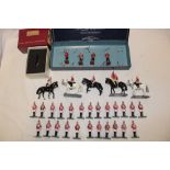 A selection of Britain's Lifeguard Soldiers including four band figures,
