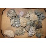 A selection of minerals mainly from Wheal Jane including quartz, iron pyrites etc.