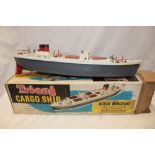 A Tri-ang "MS Ocean Merchant" clockwork cargo ship in original box