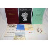 Various stamp collecting books including Collect British Postmarks, The Postal History of Australia,