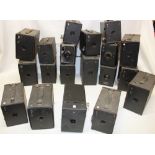 Nineteen various early box cameras including Kodak