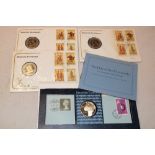 A 1976 Day of the Concorde medallic coin cover and three American bi-centenary coin covers