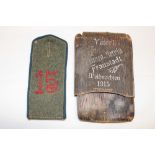 An unusual First War German two-part cigar case dated 1915 and an original Imperial German