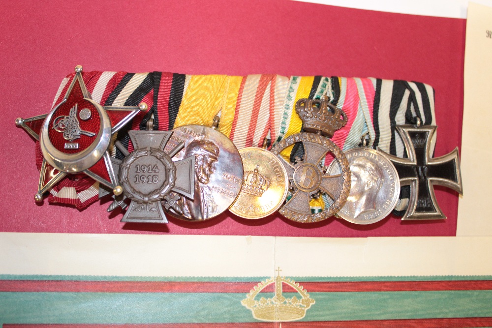 A rare Imperial German group of seven medals awarded to Field Lieutenant Otto Schlenvogt, - Image 2 of 3