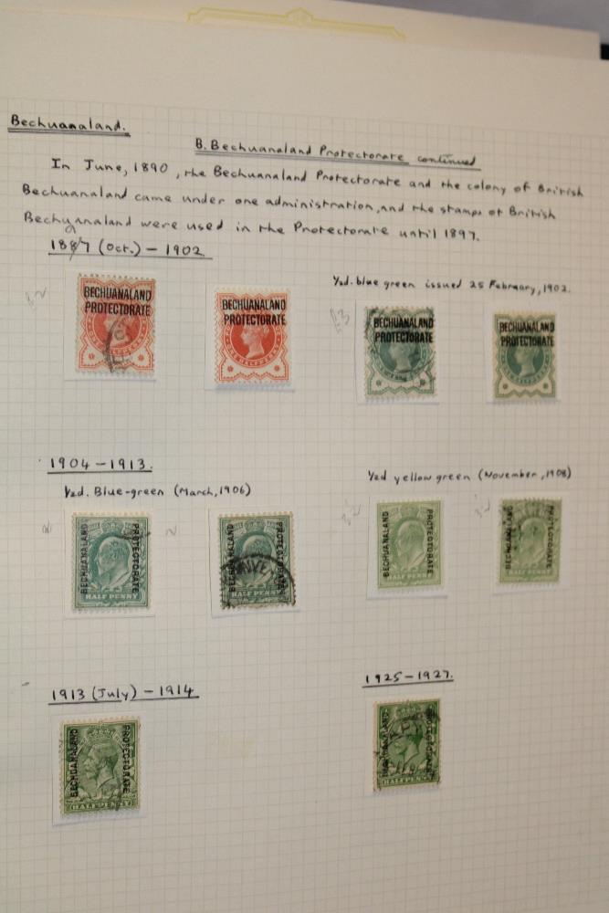 A folder album containing a collection of GB and British Commonwealth overprinted stamps including - Image 2 of 2