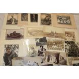 A selection of 13 mounted black and white photographs including film stars,