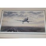 A coloured limited edition aircraft print "Spitfire" after John Young,