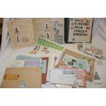 Various album pages of World stamps together with World postal covers, first day covers etc.