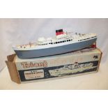 A Tri-ang "RMS Pretoria Castle" clockwork powered ocean liner in original box