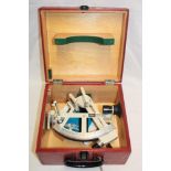 A good quality yacht sextant by Carl Zeiss in fitted case with instructions