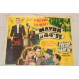 A 1942 coloured film poster "The Mayor of 44th St",