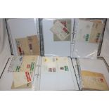 Four folder albums containing a large range of Switzerland commercial covers and postal history