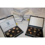 Thirteen boxed United Kingdom proof coin sets 1984-1997