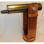 A large rare World War II brass cylindrical objective lens telescope marked "14A/2345 Booth