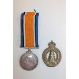 A British War medal awarded to No. 2157478 Pte. J. Vinton Canadian Forestry Corps.
