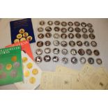 A collection of 48 silver crown-size coins of the World "The Conservation Coin Collection