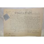 An Edward VIII 1936 commission document awarded to Richard Farrington Evans - 2/Lt.