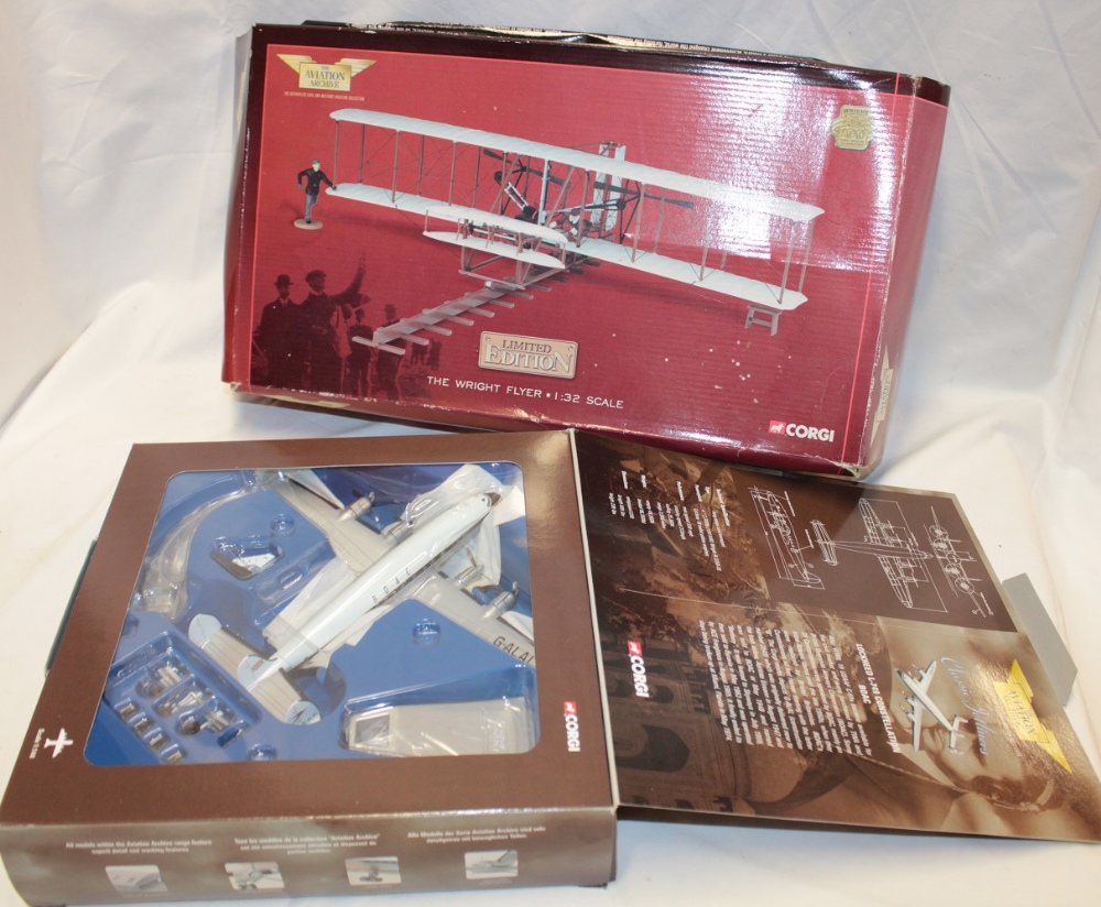 A Corgi Aviation Archive Lockheed Constellation in original box and The Wright Flyer in original