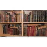 A selection of various leather bound volumes,
