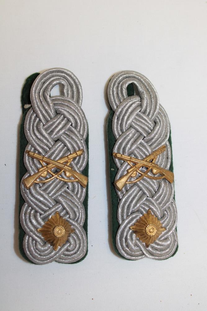 A pair of Second War German Army Officer's Rifle Regiment epaulettes