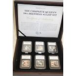A Philatelic Legends - The Complete Queen's 90th Birthday stamp set of ten mint stamps in capsules,