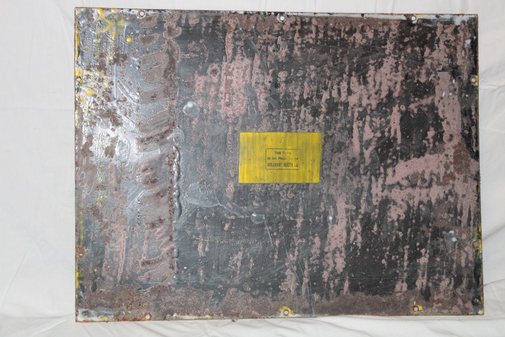 An old enamel advertising sign "Holdfast Boots", - Image 2 of 2