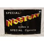 An enamel rectangular advertising sign "Special Nosegay Makes a Special Cigarette",