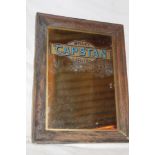 A Wills's Capstan Navy Cut Cigarettes advertising mirror in oak frame,