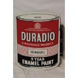 An double-sided advertising sign "The Walpamur Water Paint/Duradio Seagull Five Year Enamel Paint