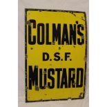 An old enamel rectangular advertising sign "Coleman's D.S.