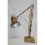 A vintage angle-poise lamp by Herbert Terry of Redditch with original speckled finish