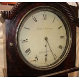 A 19th century Scottish longcase clock by James Ramage of Edinburgh with 12" circular enamelled