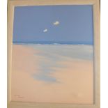 David Wheeler - oil on canvas Beach scene, signed,