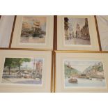 A set of four coloured limited edition prints of Bristol, signed in pencil Frank Shipsides,