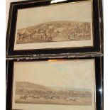 A pair of early 19th century coloured horse racing engravings "Epsom Races" after H Alken, 1818,