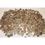 A large selection of mixed Foreign coins