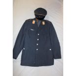 A post-War German Air Force Officer's tunic and peaked cap