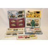 Various mint and boxed diecast vehicle sets including Lledo Days Gone Post Office telephone set,