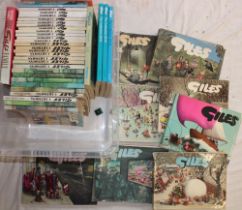 Various Giles cartoon volumes including No. 7, 10, 11 and others etc.