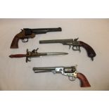 Two various replica Western style revolvers,