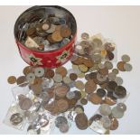 A large selection of mixed Foreign coins including some silver examples